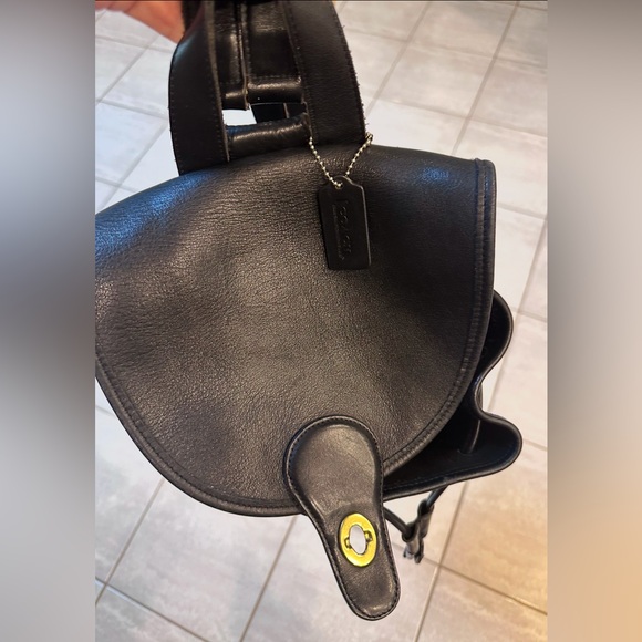Vintage Coach Black Leather Backpack - Picture 2 of 16